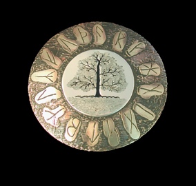 runen baum, rune tree, tree of life, pin, brooch